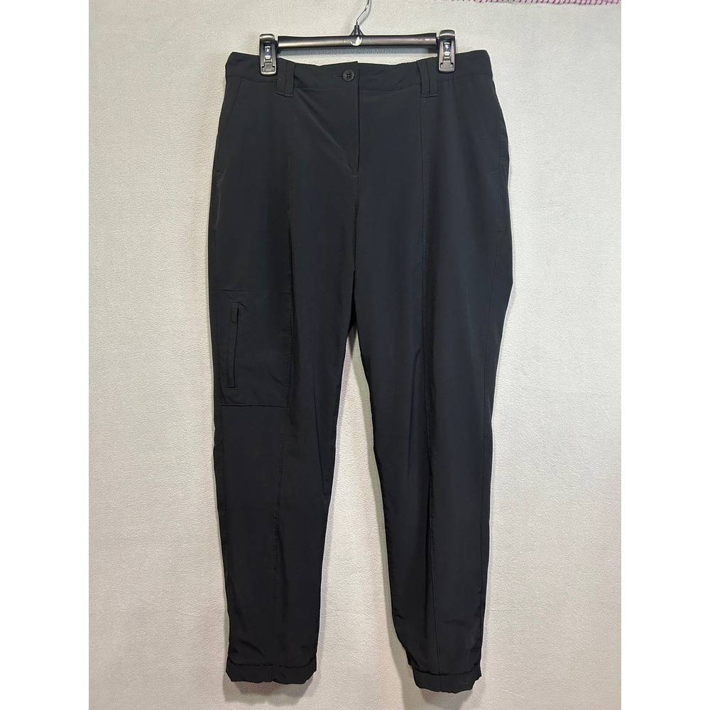 Talbots Cargo Hiking Pants Womens 10 Black Stretch‎ Lightweight Tapered Leg